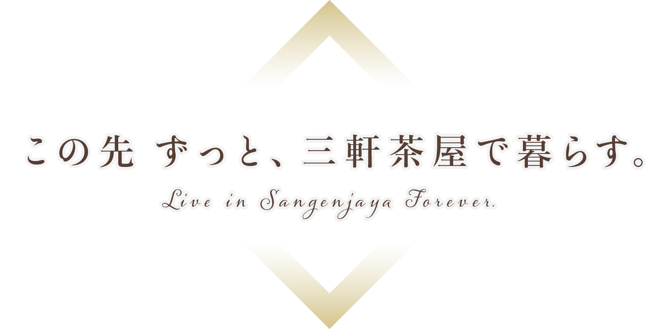 この先 ずっと、三軒茶屋で暮らす。 Live in Sangenjaya Forever.